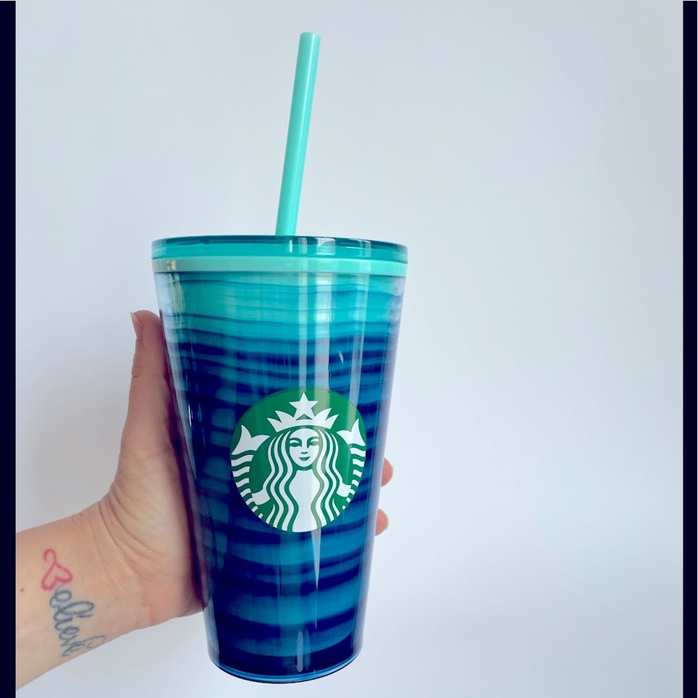 Starbucks Acrylic Tiger Blue Cold Cup